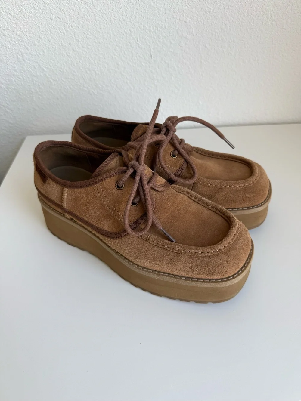UGG Suede Cityfunc Lace-up Platform Shoes Eclectic Grandpa/ Cottagecore
